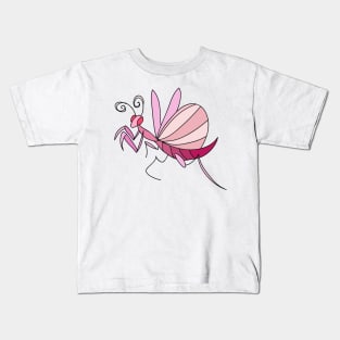 Pink Orchid Mantis Kids T-Shirt